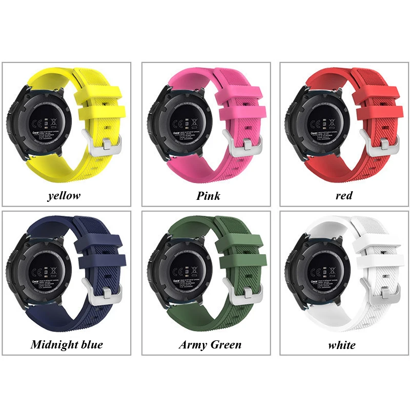 22 мм ремешок для часов Samsung Galaxy watch 46 42 active 2 gear S3 Frontier huawei GT amazfit bip 47 44|Ремешки часов|