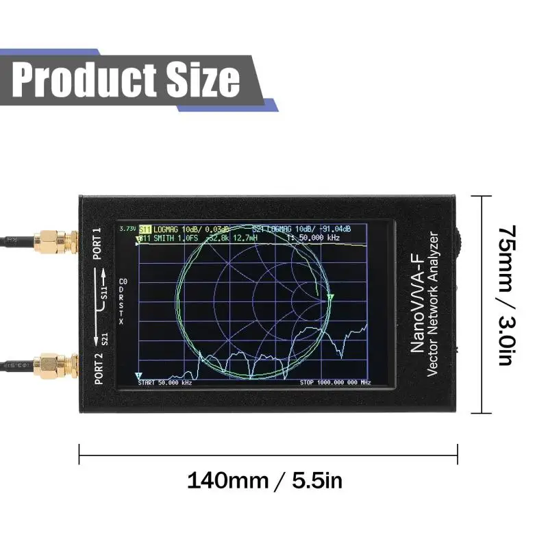 Dreamberg NanoVNA-F VNA SWR метр VHF UHF Antenne анализатор 4 3 IPS LCD металлический чехол Векторный