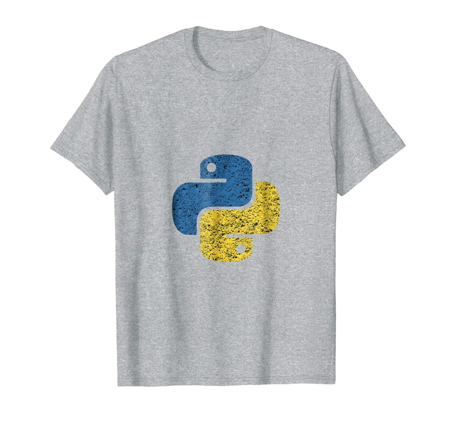 

Distressed Python Logo T-Shirt for Engineers