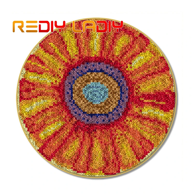 Защёлки Подушка с изображением тыквы вяжущие крючком ковер 100% акриловой пряжи