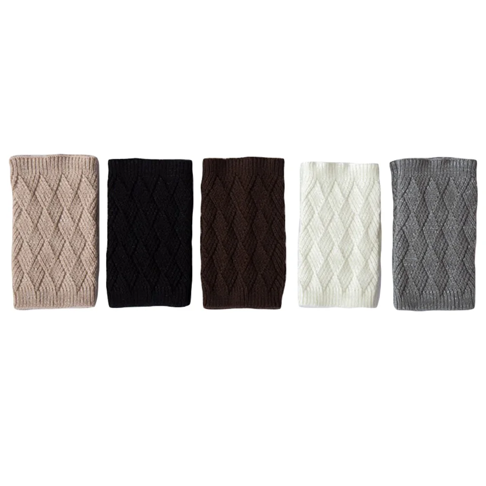 Женские трикотажные манжеты для ботинок короткие носки ромб вязаные гетры