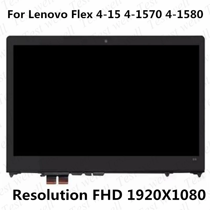 replacement 15 6 for lenovo flex 4 15 flex 4 1570 4 1580 assembly lcdtouch screen digitizer display front glass panelbezel free global shipping