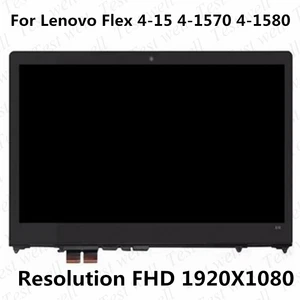 original for lenovo yoga flex 4 15 4 1570 4 1580 80vc 80sb0004us 15 6 fhd lcd touch screen digitizer assembly with bezel free global shipping