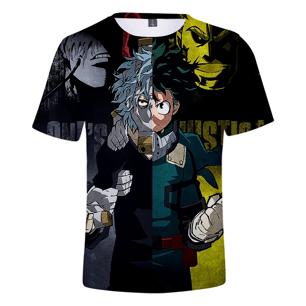 

My Hero Academy 3D t shirt Men's and Women's Summer T-shirt Anime 3D Print Harajuku My Hero Academy Men's Handsome Boys Tops