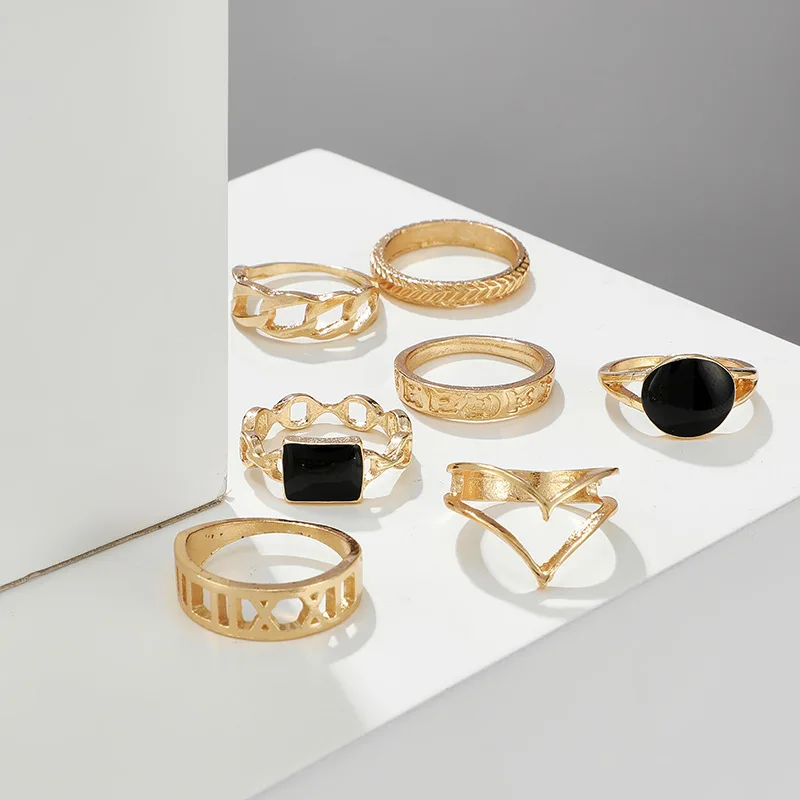 Модные ювелирные аксессуары забавные кольца на палец с буквой V богемный стиль в