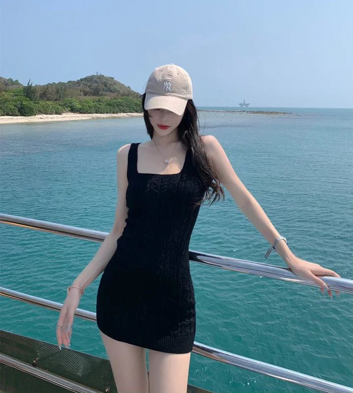 

Real Shot Cost-Effective Woolen Vest Skirt White Sexy Jumpsuit