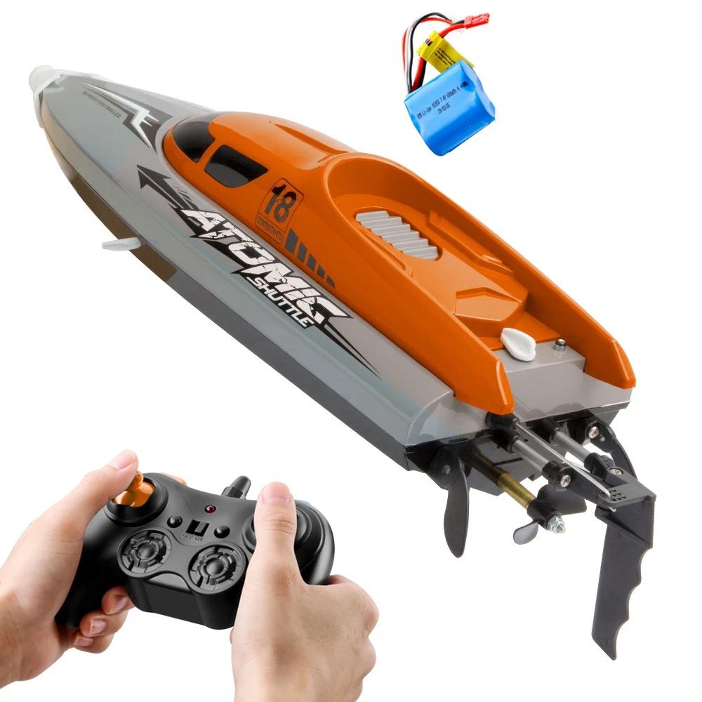 

30KM/H High Speed Racing RC Boat with 370 Motor IPV7 Waterproof 2.4GHz 4 Channel RemoteControl Boat Toys for Kids rc speed boat