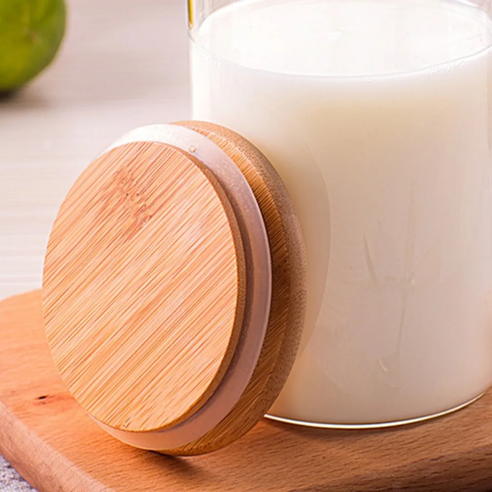 Прозрачная Высокая боросиликатная стеклянная кухонная бутылка для хранения