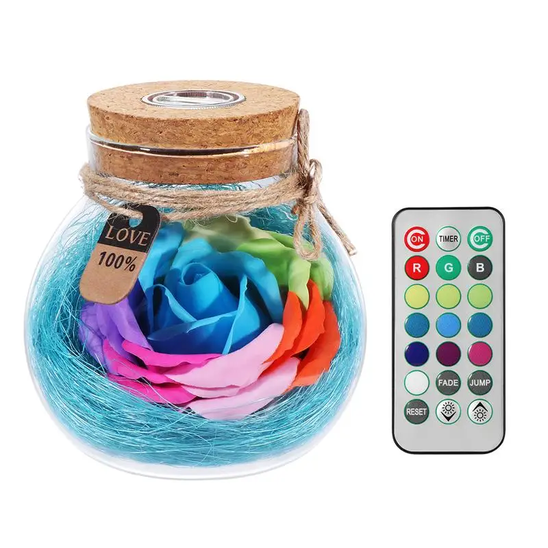 1 шт Роза желаний бутылка романтическое уникальное мыло цветок подарки украшение