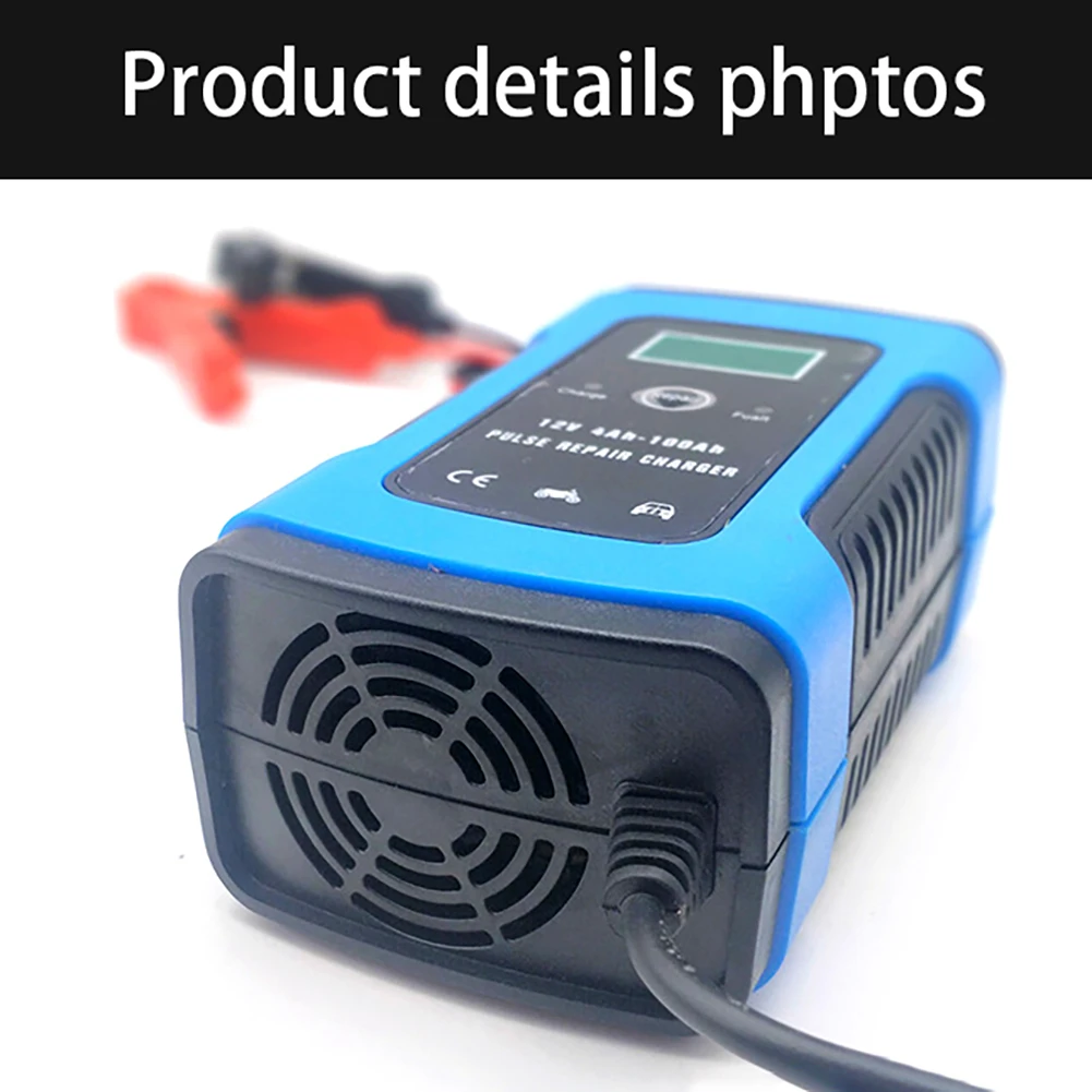 12V 6A Pulse Repair Charger with LCD Display Motorcycle & Car Battery Wet Dry Lead Acid Battery-chargers | Электроника