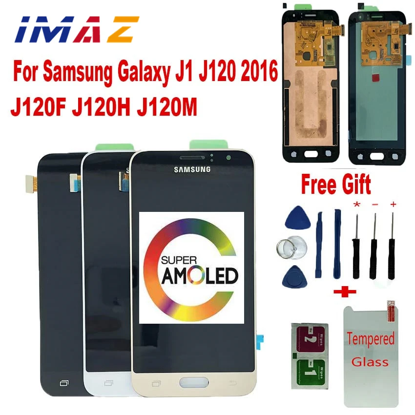 Оригинальный AMOLED ЖК-дисплей IMAZ для Samsung Galaxy J1 2016 J120 J120F J120M/H, ЖК-дисплей с сенсорным экраном и дигитайзером в сборе для J120A, ЖК-дисплей Оригинальный AMOLED ЖК-дисплей IMAZ для Samsung Galaxy J1 2016 J120 J120F J120M/H, ЖК-дисплей с сенсорным экраном и дигитайзером в сборе для J120A, ЖК-дисплей