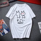 Футболка Sugoi с изображением кролика, милые забавные футболки с Аниме японского дизайна, Модная хлопковая Футболка в стиле Харадзюку с коротким рукавом, Мужская футболка