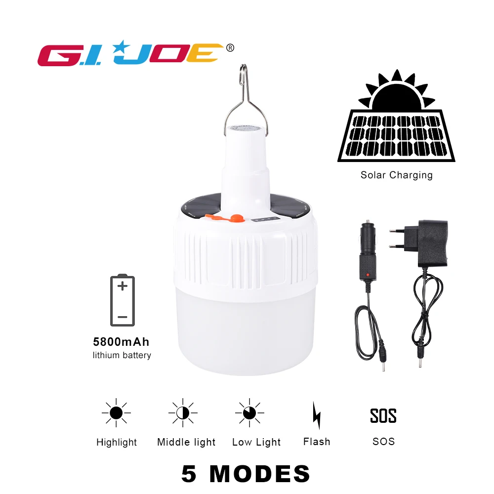 GI Joe 2021 Новый светильник перезаряжаемые палатка пластиковый корпус 5 режимов