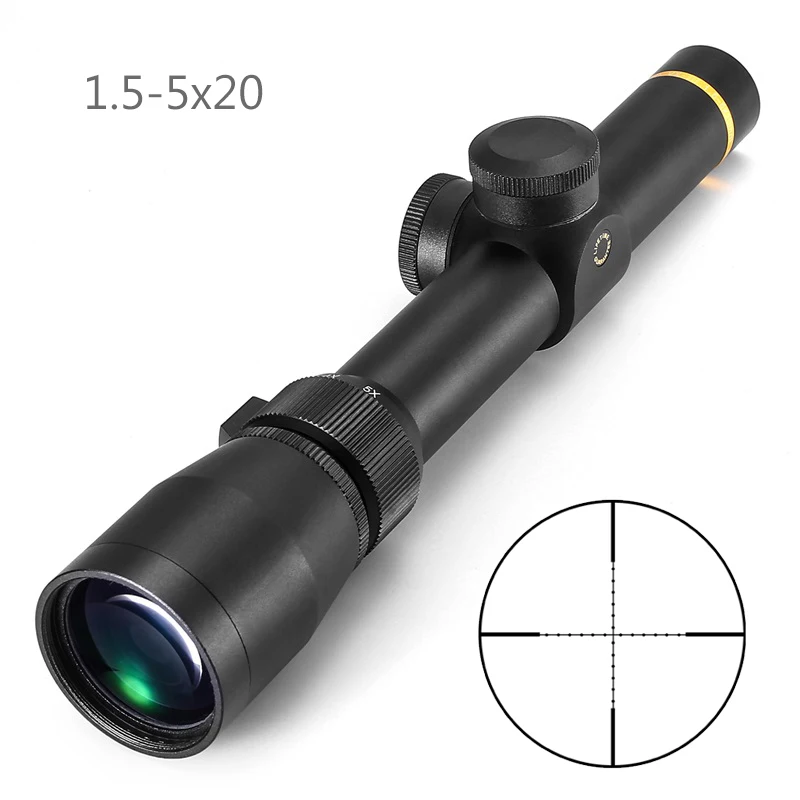 LEUPOLD 1,5-5X20 оптика Riflescope охотничий прицел Mil-dot Тактический прицел Сфера Riflescopes для страйкбола Пневматические винтовки