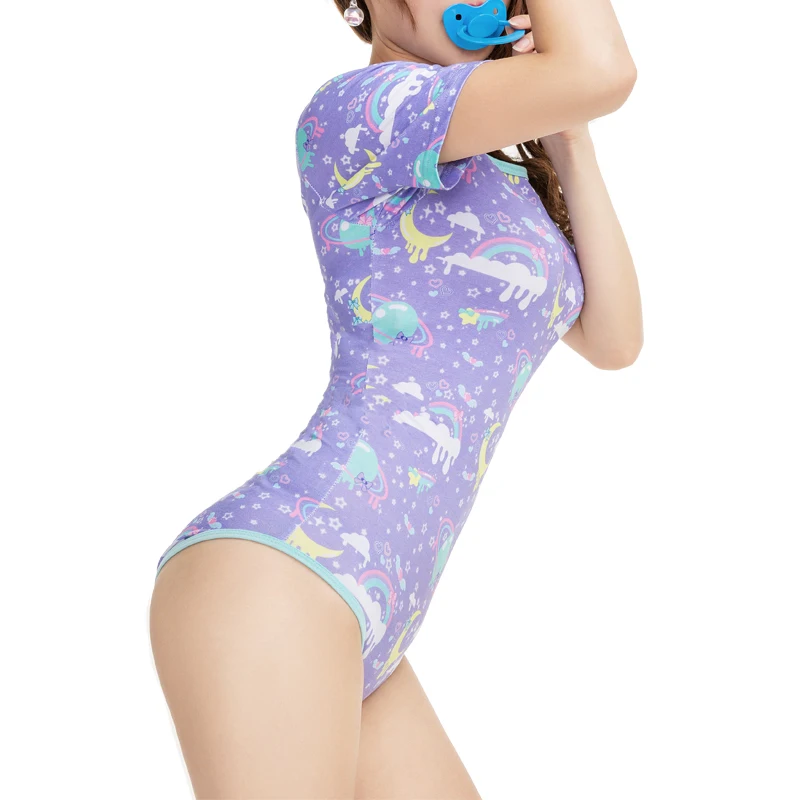 Abdl взрослого Размеры цельные сексуальная девушка боди с короткими рукавами и