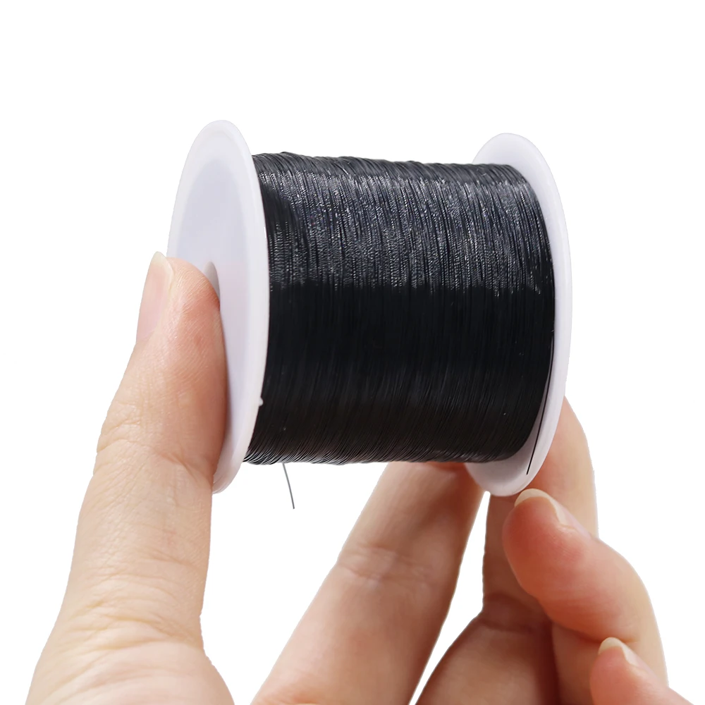 Нить из нейлона для изготовления браслетов нитка рукоделия и шитья 80 м/рулон 0 2