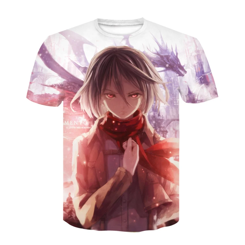 Футболка Мужская/женская с 3D-принтом из аниме атака на Титанов | Мужская одежда