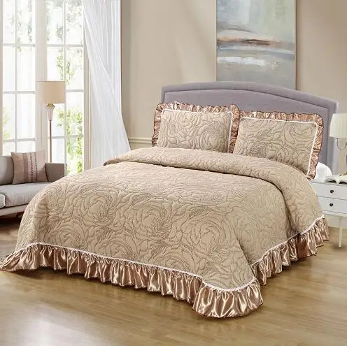 bedspread 7 Серебристо-серое покрывало, покрывало для кровати, королевский комплект постельного белья королевского размера, роскошный комплект постельного белья, наматрасник colchas para cama couverture de lit - Цвет: bedspread 7