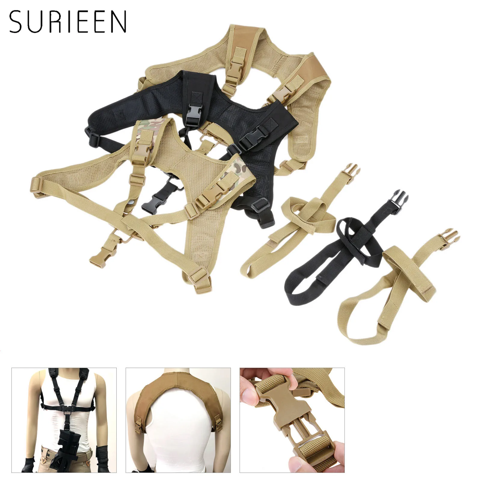 Тактический 1000D Нейлоновый Регулируемый быстросъемный шнурок для пистолета