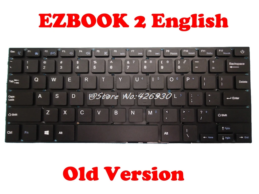Клавиатура для Jumper EZBook 2 ZX300-C EB10300R001 MB3002003US YXT-NB93-37 SCDY-300-2-3 на английском языке