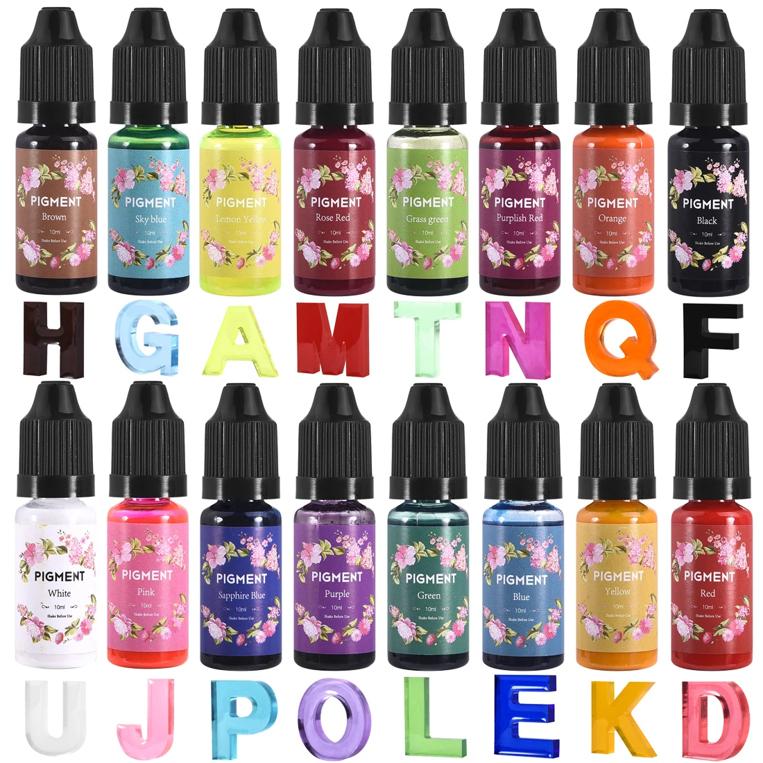 16 цветов 10 мл эпоксидные УФ смолы пигменты нетоксичные без запаха жидкий цвет