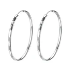 Женские серьги из серебра 925 пробы, модные большие серьги 5 см