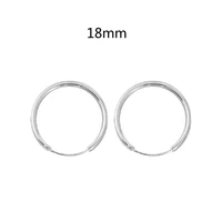 925 sterling silver hinged hoop earring round thin circle sleepers earrings e56a