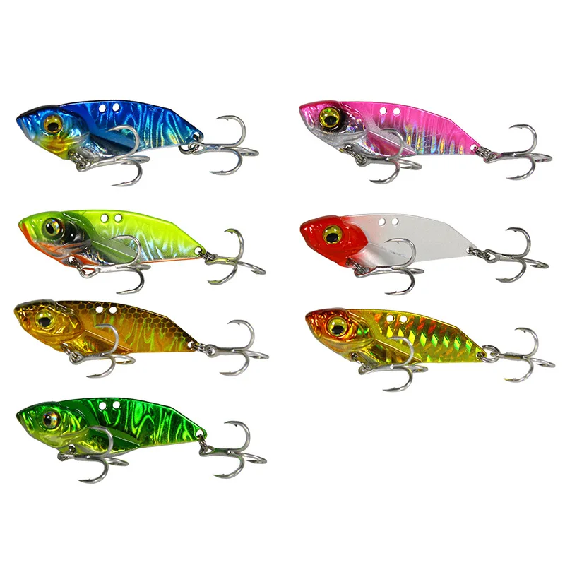

1PCS 7 colors Metal VIB 7/10/15g 3D Eyes Metal Vib Blade Lure Hard Baits Crankbait Wobbler Swimbait Cicada VIB Tackle