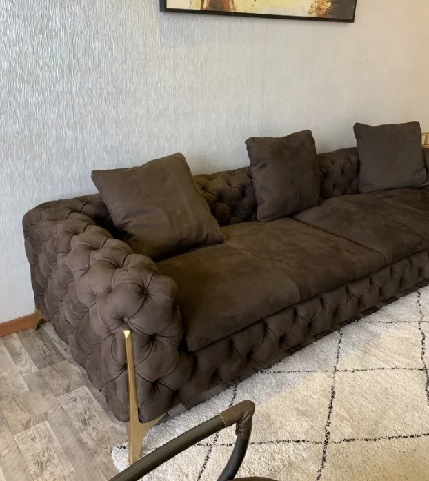 10X упаковка итальянский дизайн трехместный диван с металлическими ножками