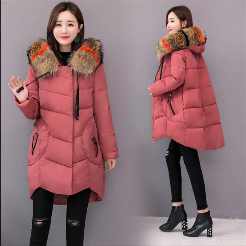 Зимняя женская куртка размера плюс новинка 2019 6XL большие размеры женские куртки с