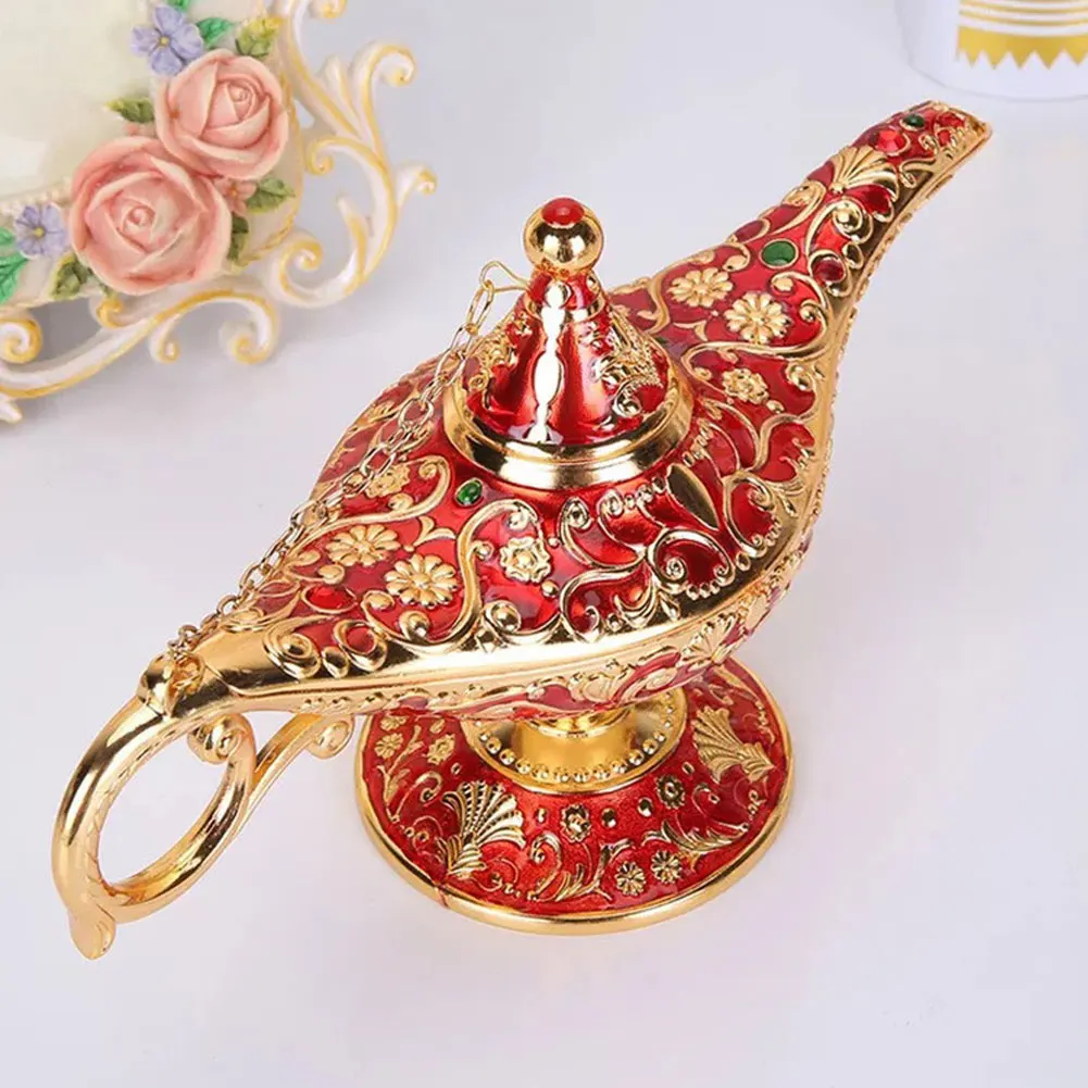 

Aladdin's Genie Lamp Vintage Magical Legend Aladdin Magic Lamp for Home Wedding Table Decoration