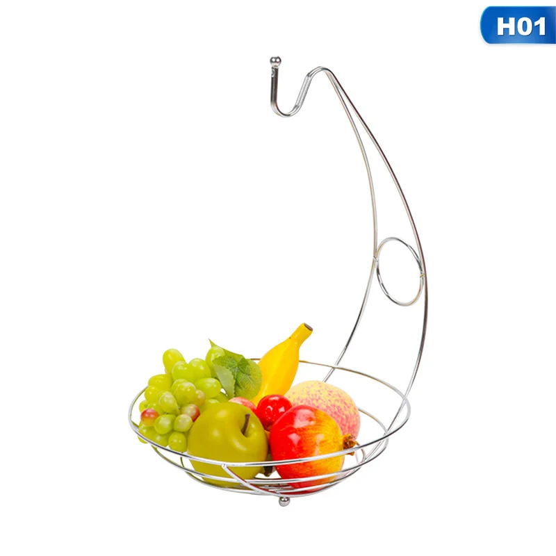 Креативная Милая 2 в 1 вешалка для бананов железная корзина хранения фруктовых