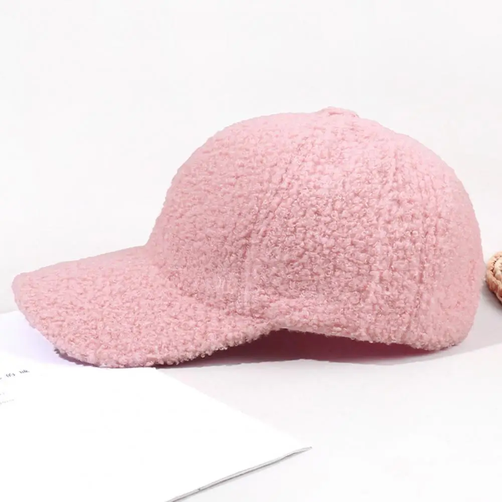 

Skin-Touch Chic Pure Color Warm Baseball Hat Super Soft Baseball Hat Sunscreen for Hiking