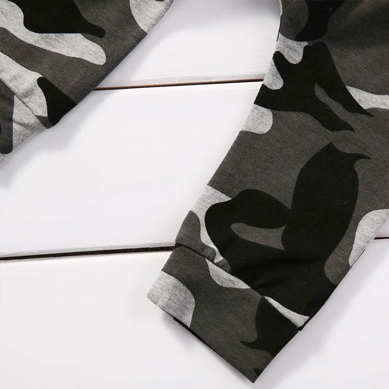 2Pcs Newborn Clothes Baby Boy Clothing Set Fashion Cool Camouflage Long-sleeved T-shirt+Pants Autumn Infant Toddler Outfits |