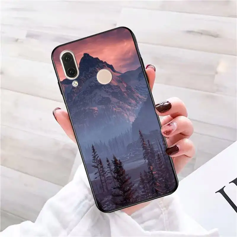 Motirunner Mountain Peak Forest Snow White Smoke Custom Photo Soft Phone Case For Redmi Note 4 5 6 7 5a 8 8pro | Мобильные телефоны