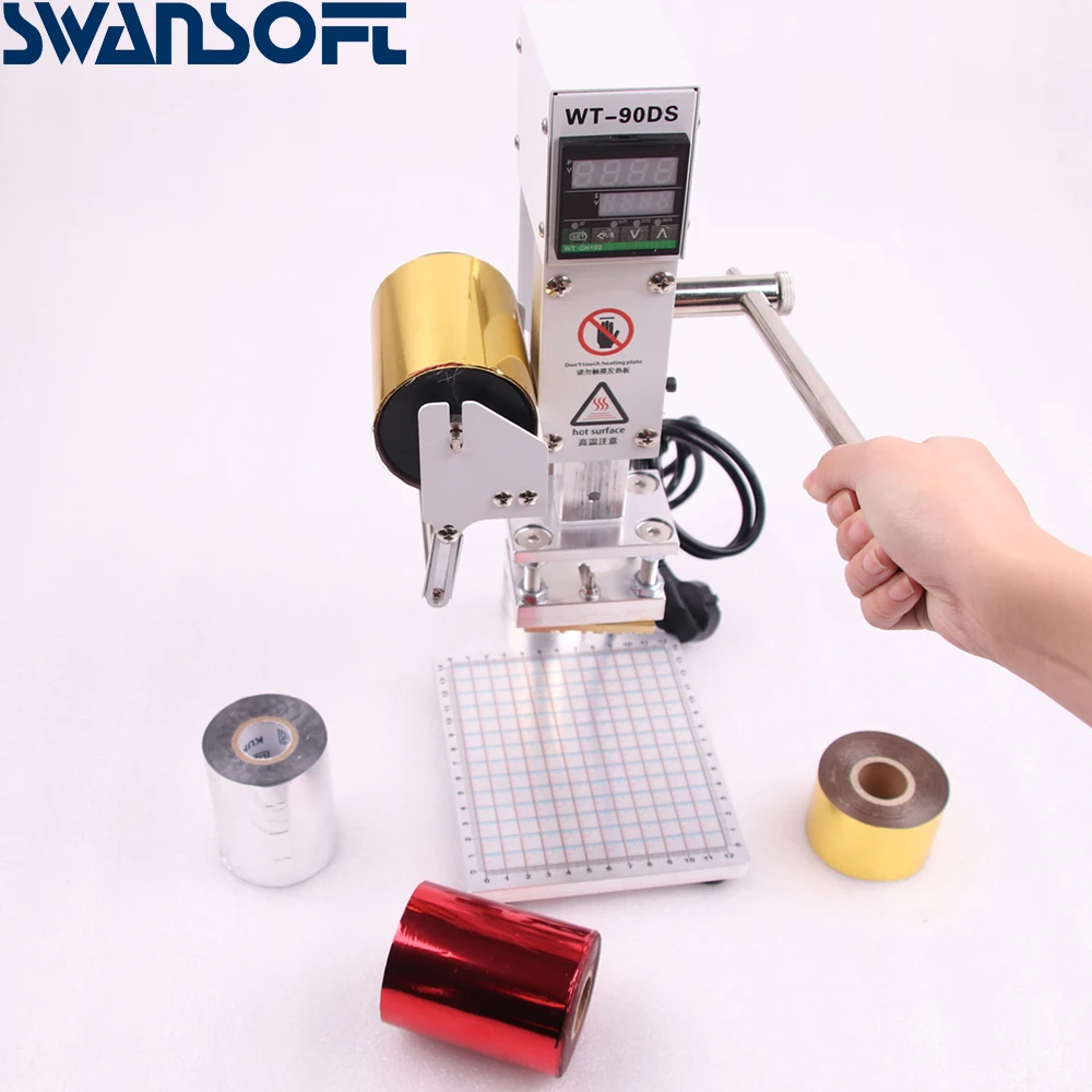 Машина для горячего тиснения фольгой SWANSOFT ручная Бронзирующая машина кожи и