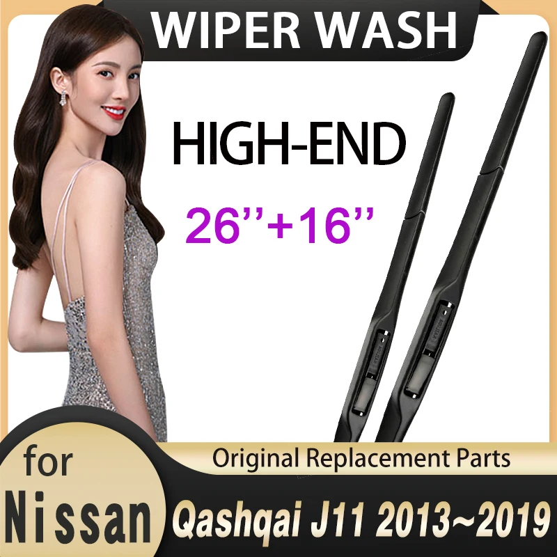 

for Nissan Qashqai J11 2013 2014 2015 2016 2017 2018 2019 Front Windscreen Windshield Wipers Car Accessories Car Wiper Blades