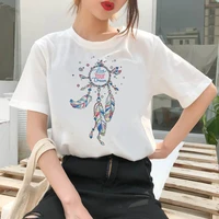 graphic tees tops wind chime theme tshirts women funny t shirt o neck t shirt white tops casual short camisetas mujer_t shirt