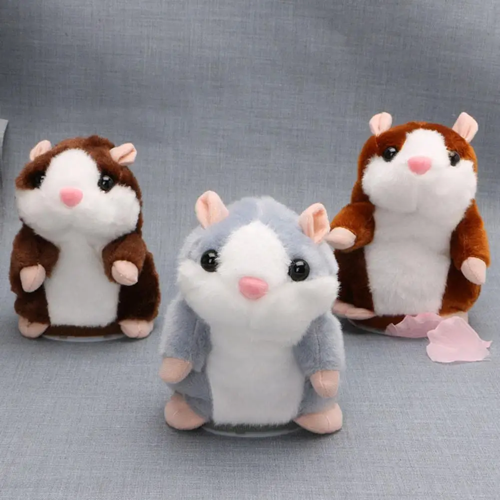 

Kids Talking Hamster Mouse Pet Plush Toy Hot Cute Speak Talking Sound Record Hamster Educational Toy for Children Gifts 15 cm Ne