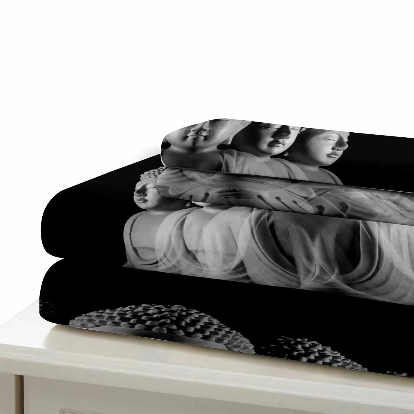 Набор постельного белья с 3D-принтом Будды пододеяльник буддийский Комплект для