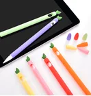 Чехол для Apple Pencil Pen 1 2, универсальный цветной чехол для iPad, чехол для карандашей, нескользящий защитный силиконовый чехол