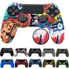 1 шт против скольжения силиконовая крышка кожи для sony Play Station Dualshock 4 PS4 Pro Slim контроллер беспроводной игровые аксессуары