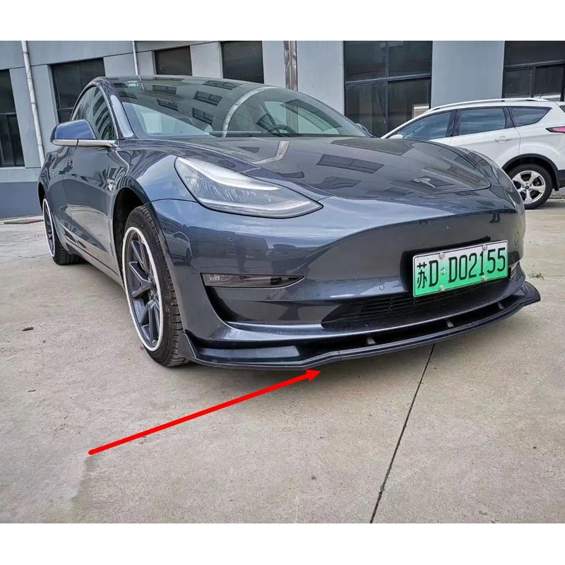 ABS 3-ступенчатый передний бампер спойлер задний для Tesla модель 3 седан 4-дверный 16