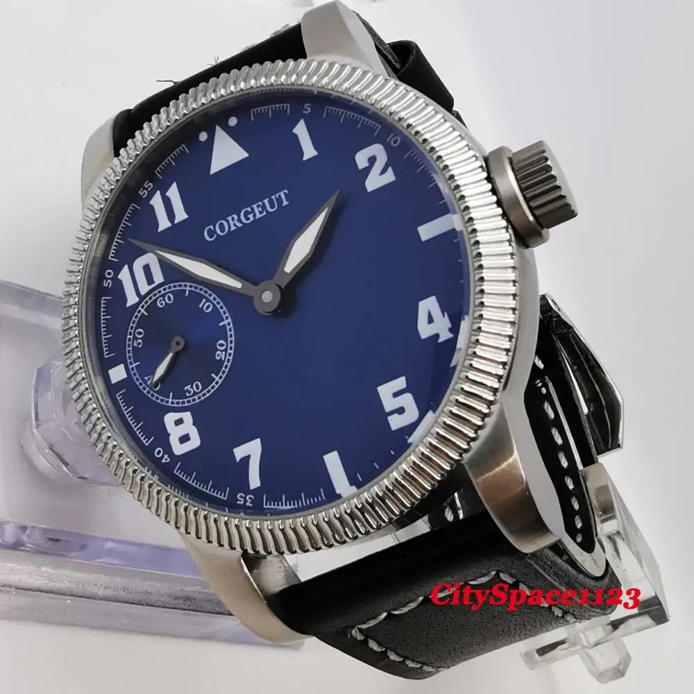 Мужские Водонепроницаемые механические часы с синим циферблатом 45 мм | Наручные