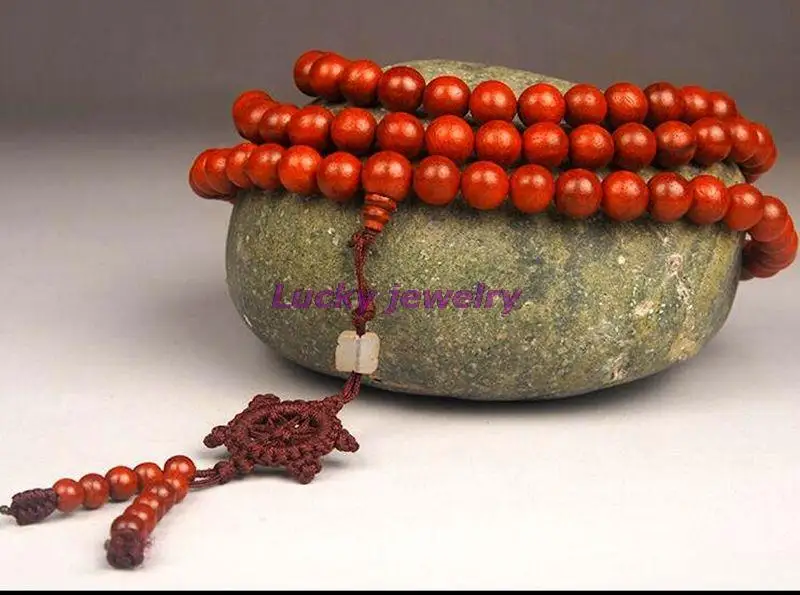 10 мм Тибетский буддизм 108 Красное сандаловое Молитвенное колье | Украшения и