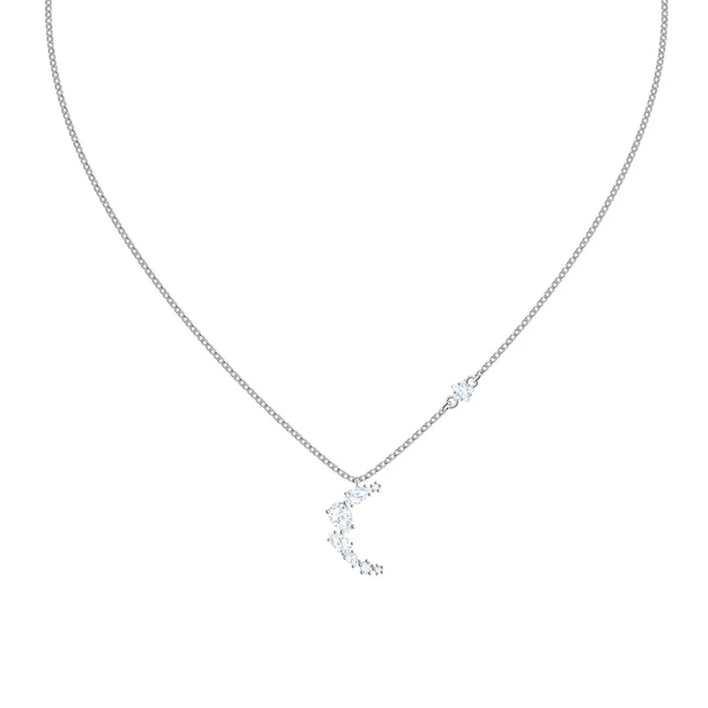 

SWA1: 1 Fashion Jewelry High Quality Charm Geometric Star Moon Crystal Round Racket Necklace Romantic Birthday Gift Wholesale