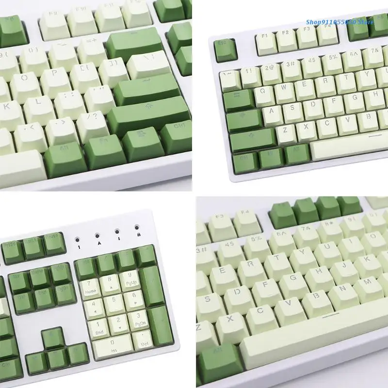 

C5AB 124 шт. PBT блестящий чехол для механической клавиатуры, 2 цвета