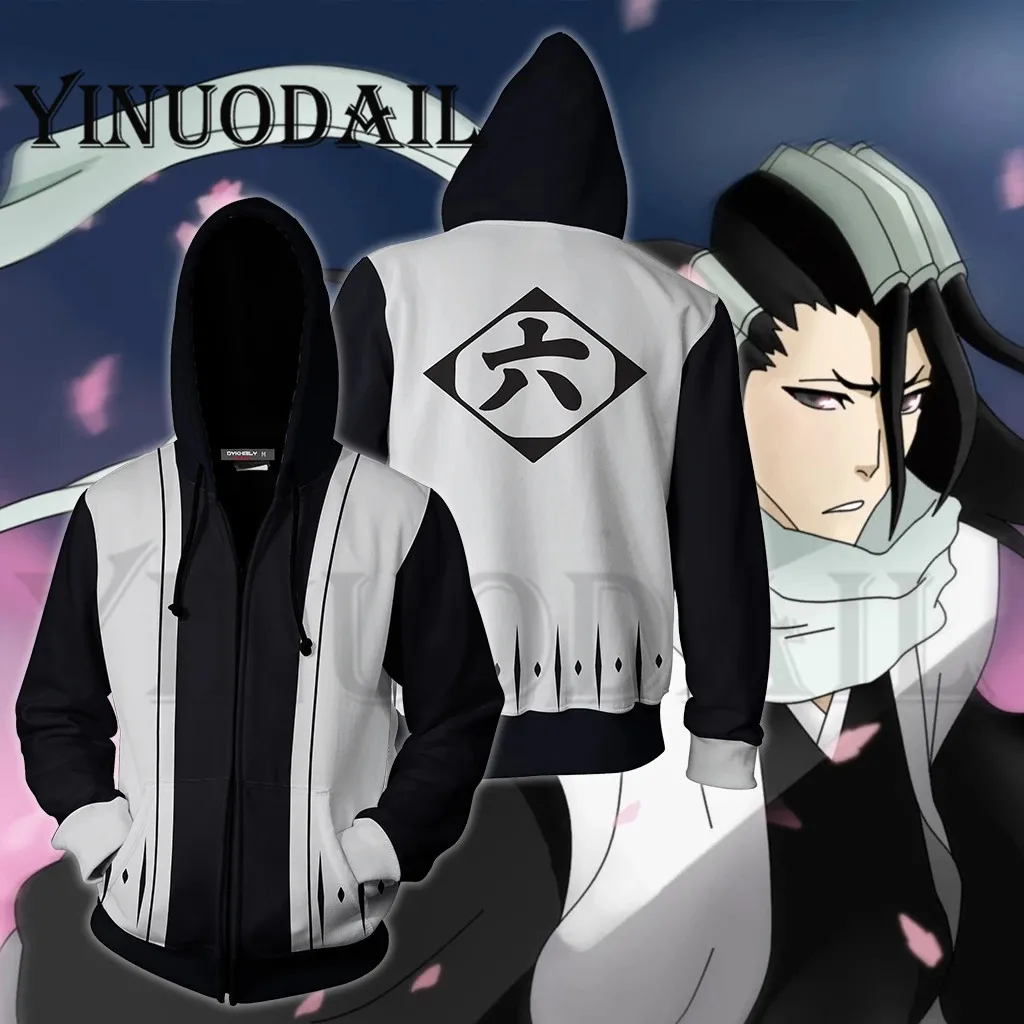 Для мужчин и женщин толстовки на молнии с рисунком из аниме Bleach Толстовка | Мужские толстовки и свитшоты -4000044105971