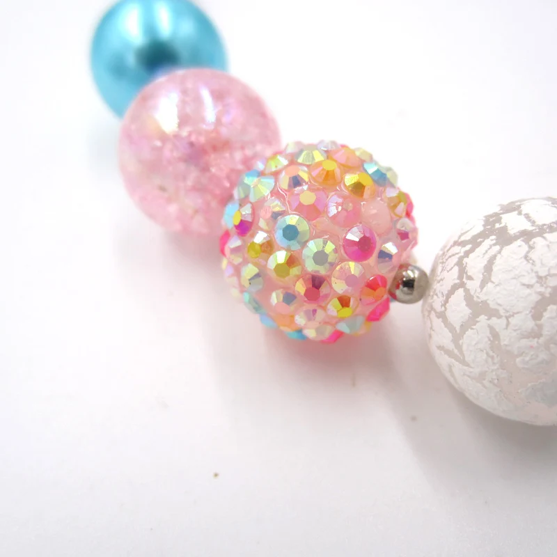 Новая мода детское колье с жемчужинами и ракушкой "Iridescent Pearl beads Shell Pendant Necklace", милые детские колье "bubblegum chunky necklace" для девочек, детские украшения, 1 шт.