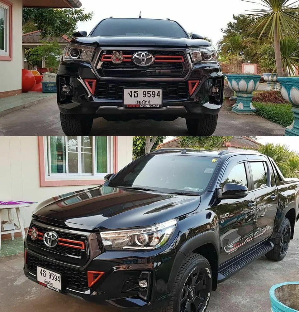 Для Toyota Hilux Revo Rocco внешняя отделка внешняя крышка украшения кузова аксессуары двери литье красные автомобильные аксессуары